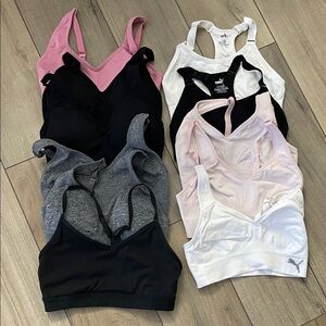11 Puma Women's sports Bras - Black, Pink, Gray, White